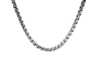 3.0mm Sterling Silver Rhodium fashion Plated Round Box Chain