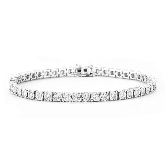 Diamond Designs White 14 Karat Gold 1.5ctw Diamond Tennis Bracelet *