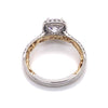 ArtCarved White & Yellow 14 Karat Gold Diamond Engagement Ring Mounting Size 6.5 *