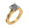 Diamond Designs Yellow 18 Karat Gold Lab Grown Diamond Engagement Ring Size 6.5 *