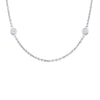 Shy Creation White 14 Karat Gold Diamond By the Yard Necklace *