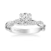 ArtCarved White 14 Karat Gold Diamond Engagement Ring Mounting Size 6.5 *