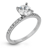 Simon G MR1686 White Gold Diamond Classic Engagement Ring Mounting Size 6.5*