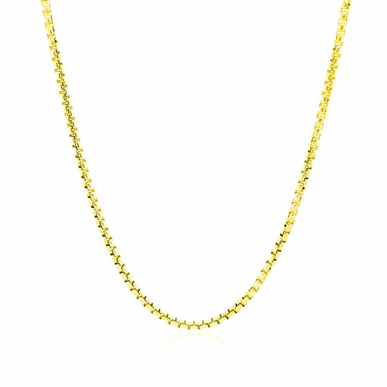 14k Yellow Gold Round Box Chain (1.80 mm)