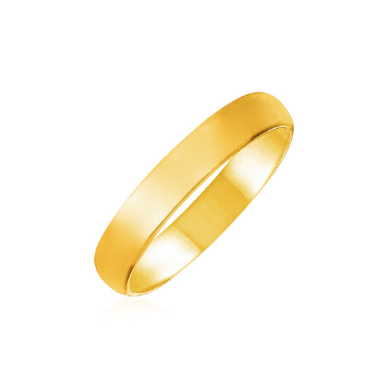 14k Yellow Gold Comfort Fit Wedding Band(4.00 mm)