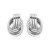 Polished Love Knot Earrings with Interlocking Rings in Sterling Silver(15mm)