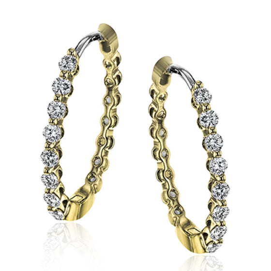 Simon G. LE4546 Diamond Hoop Earrings *