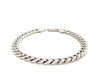 6.7mm 14k White Gold Miami Cuban Semi Solid Bracelet