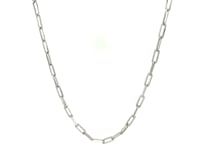 Sterling Silver Rhodium Plated Paperclip Chain (2.5 mm)