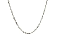 Sterling Silver Rhodium Plated Round Box Chain 1.8mm