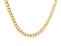 4.5mm 14k Yellow Gold Miami Cuban Semi Solid Chain