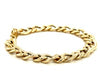 14k Yellow Gold Curb Chain Design with Diamond Cuts Bracelet