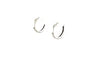 14k White Gold Petite Polished Round Hoop Earrings(1.3x11.5mm)