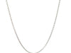 14k White Gold Round Cable Link Chain 1.3mm