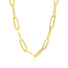 14K Yellow Gold Wide Paperclip Chain (6.1mm) - Diamond Designs