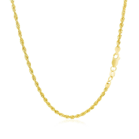 2.0mm 14k Yellow Gold Light Rope Chain - Diamond Designs