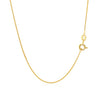 14k Yellow Gold Diamond Cut Round Wheat Chain 0.6mm