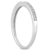 14k White Gold Diamond Micro Pave Diamond Milgrain Wedding Ring Band