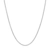 14k White Gold Round Cable Link Chain 1.3mm